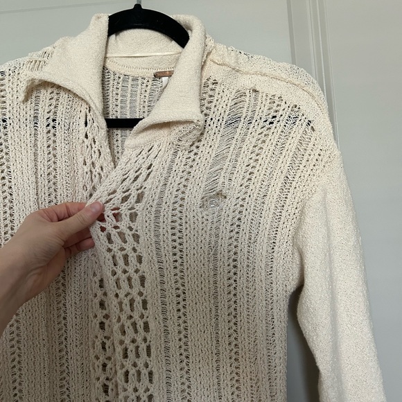 Free People Sunlight Mixed Stitch Duster in Sandcastle - Picture 6 of 13